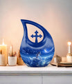 10-Inch Celestial Swan Dreamscape Urn for brothers ashes,