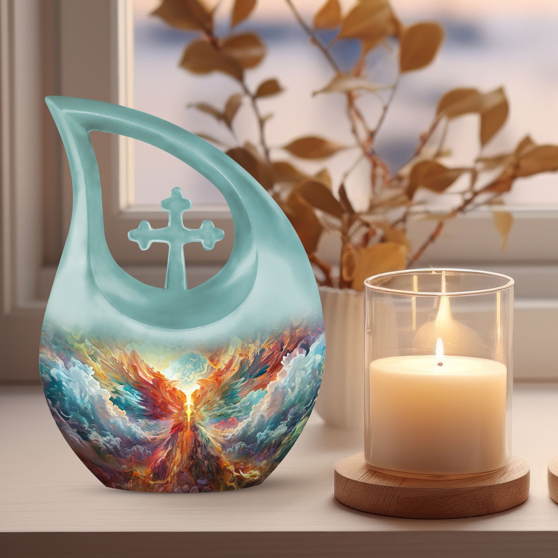 10 Inch Phoenix Nebula Awakening Urn 