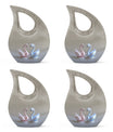 10-Inch Iridescent Swan Duo Memorial Urn 