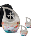 Vibrant Swan Elegance Urn in Cross Drop 