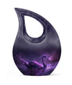 Medium-sized Nebula Swan Elegance Urn with Cross 