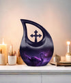 Medium-sized Nebula Swan Elegance Urn with Cross 