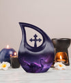 Medium-sized Nebula Swan Elegance Urn with Cross 