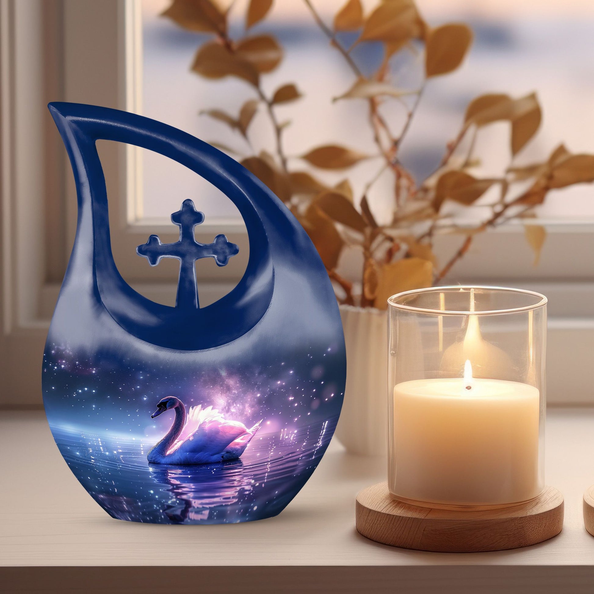 10-inch Starlight Swan Reverie Urn 