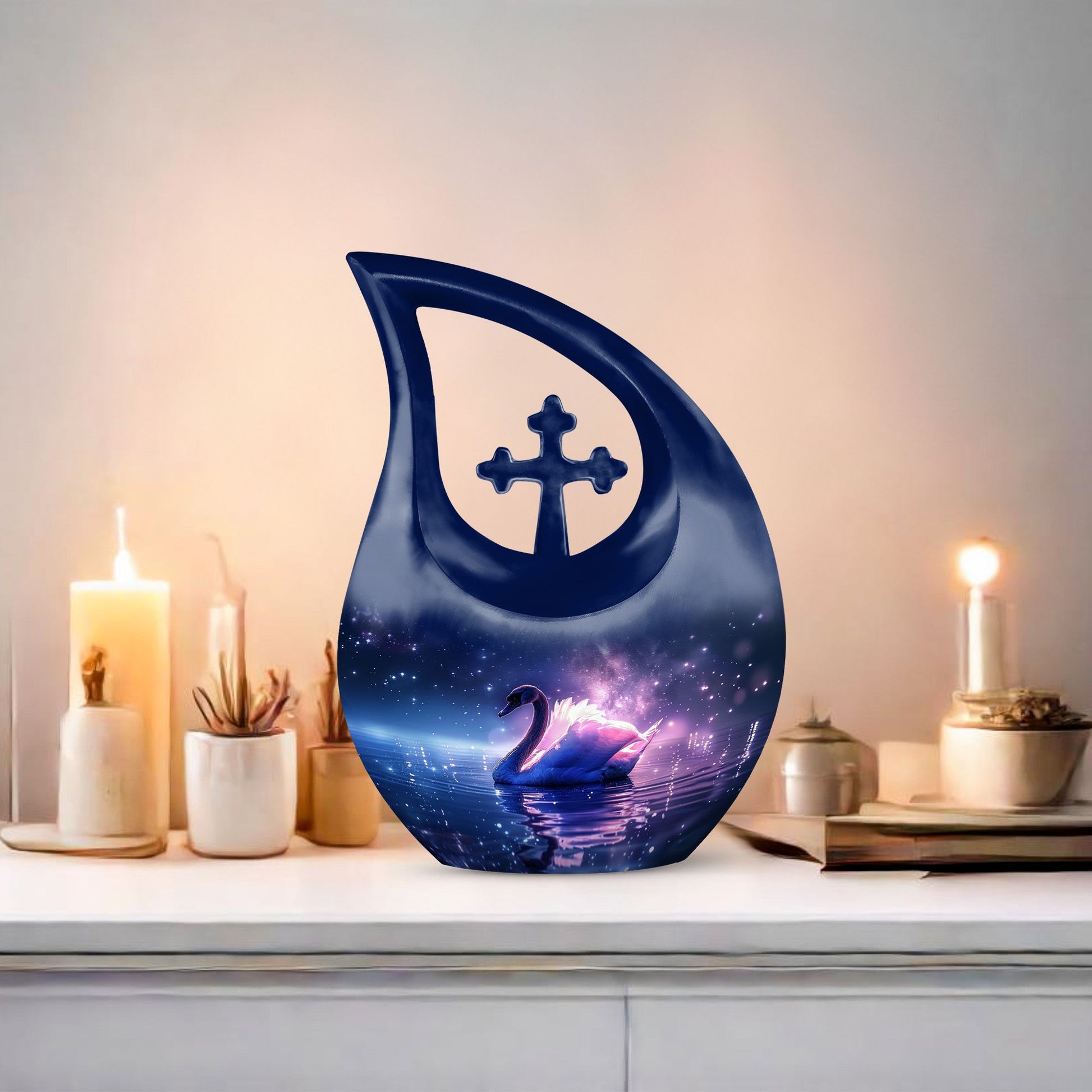 10-inch Starlight Swan Reverie Urn 