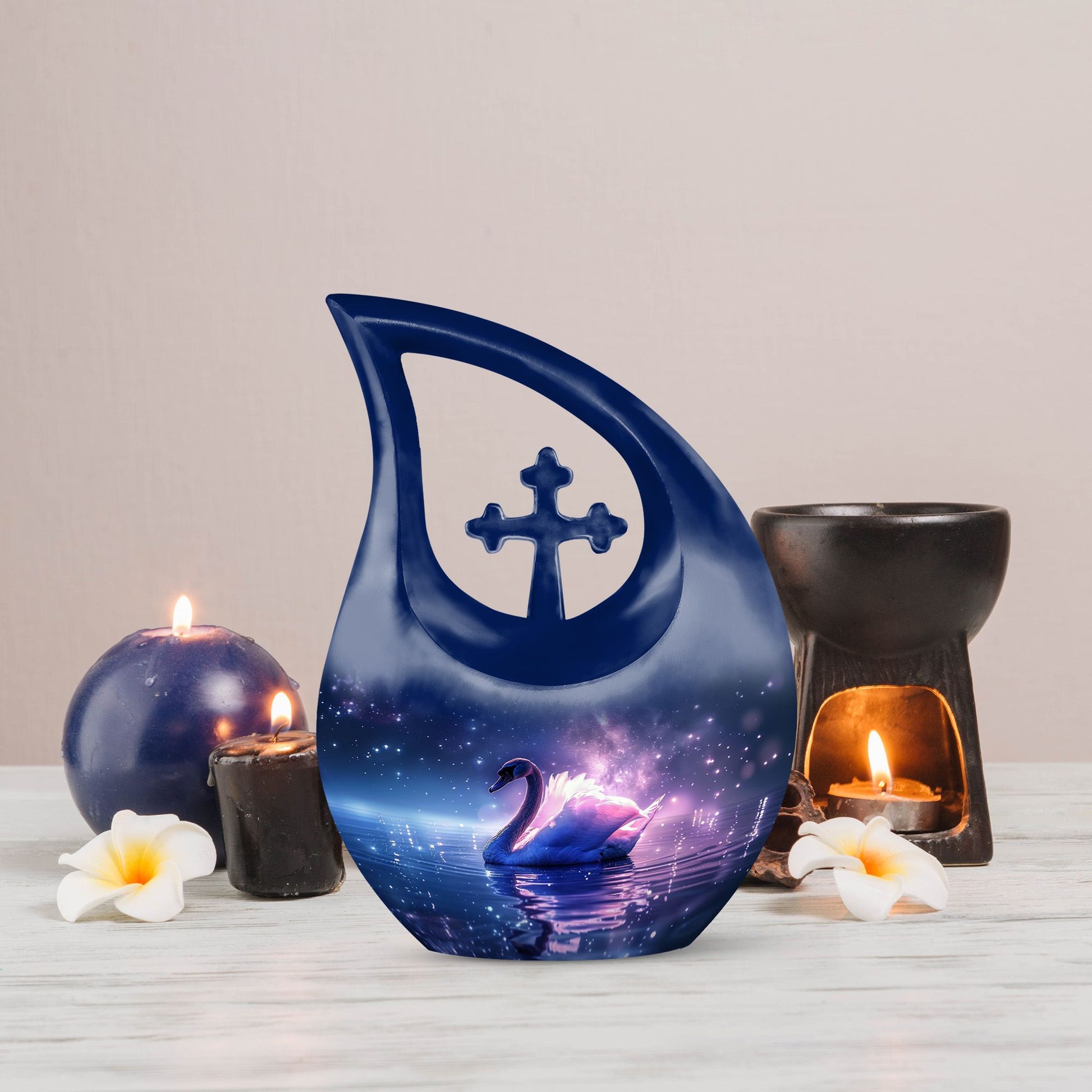 10-inch Starlight Swan Reverie Urn 