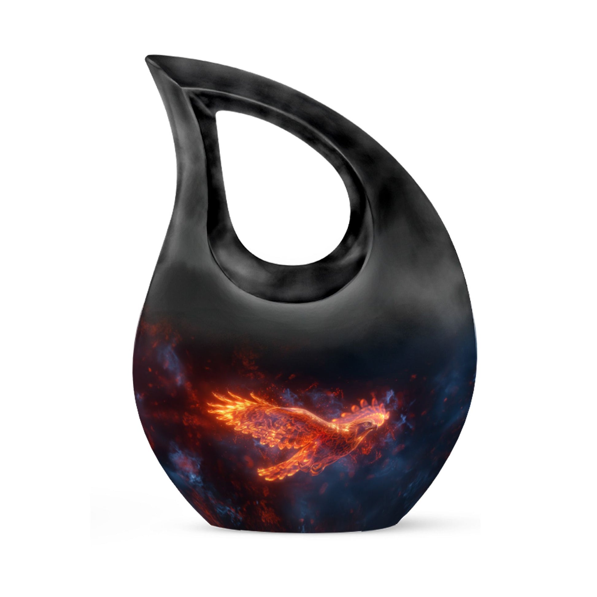 Phoenix Eagle Nebula Urn with Cross Drop design,