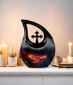 Phoenix Eagle Nebula Urn with Cross Drop design,