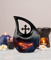 Phoenix Eagle Nebula Urn with Cross Drop design,