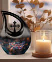 10-inch Cosmic Dragonfly Dance Urn, 