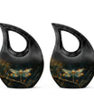 Amber Glide - Dragonfly Urn Large Memorial, Funeral Urn For Ashes
