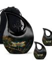 Amber Glide - Dragonfly Urn Large Memorial, Funeral Urn For Ashes