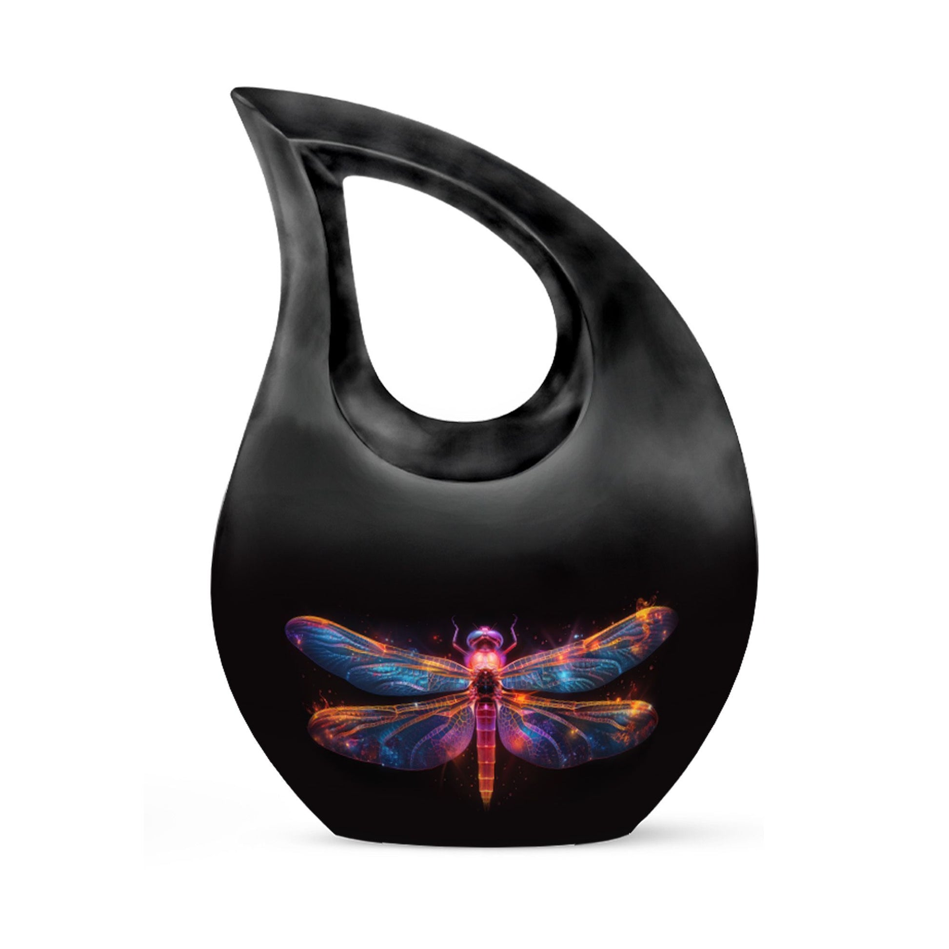 Starlit Ember Dragonfly Urn, 10-inch Cross Drop