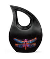 Starlit Ember Dragonfly Urn, 10-inch Cross Drop