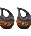 Fiery Dragonfly Dreams - Dragonfly Urn Memorial, Funeral Shape Urn