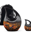 Fiery Dragonfly Dreams - Dragonfly Urn Memorial, Funeral Shape Urn