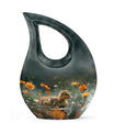 Dawn Flower Duckling - Duck Urn Large Memorial, Funeral Urn For Ashes