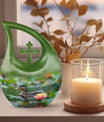 Aluminium Duck's Lotus Realm cremation urn, 