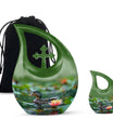 Aluminium Duck's Lotus Realm cremation urn, 