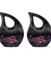 Starry Night Prowl - Tiger Urn Memorial, Funeral Shape Urn