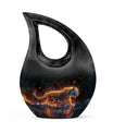 Fiery Rain Stride - Tiger Urn Memorial, Funeral Cremation Urn For Ashes