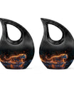Fiery Rain Stride - Tiger Urn Memorial, Funeral Cremation Urn For Ashes
