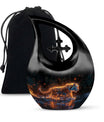 Fiery Rain Stride - Tiger Urn Memorial, Funeral Cremation Urn For Ashes