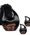 Fiery Rain Stride - Tiger Urn Memorial, Funeral Cremation Urn For Ashes