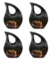 Glowing Monsoon Majesty - Tiger Urn Memorial, Funeral Shape Urn