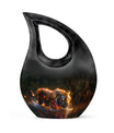 Glowing Monsoon Majesty - Tiger Urn Memorial, Funeral Shape Urn