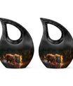 Glowing Monsoon Majesty - Tiger Urn Memorial, Funeral Shape Urn