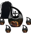 Glowing Monsoon Majesty - Tiger Urn Memorial, Funeral Shape Urn