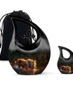 Glowing Monsoon Majesty - Tiger Urn Memorial, Funeral Shape Urn