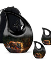 Glowing Monsoon Majesty - Tiger Urn Memorial, Funeral Shape Urn