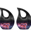 Crimson Ember Stalker - Tiger Urn Memorial, Funeral Shape Urn
