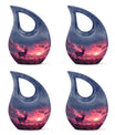 Crimson Twilight Vigil - Deer Urn Memorial, Funeral Cremation Urn