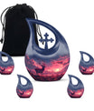 Crimson Twilight Vigil - Deer Urn Memorial, Funeral Cremation Urn