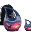 Crimson Twilight Vigil - Deer Urn Memorial, Funeral Cremation Urn