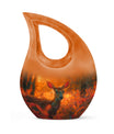Golden Hour Fawn - Deer Urn Memorial, Funeral Shape Urn