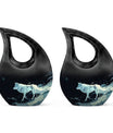 Wolf Wanderlust - Wolf Urn Memorial, Funeral Cremation Urn For Ashes