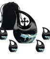 Wolf Wanderlust - Wolf Urn Memorial, Funeral Cremation Urn For Ashes