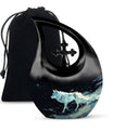 Wolf Wanderlust - Wolf Urn Memorial, Funeral Cremation Urn For Ashes