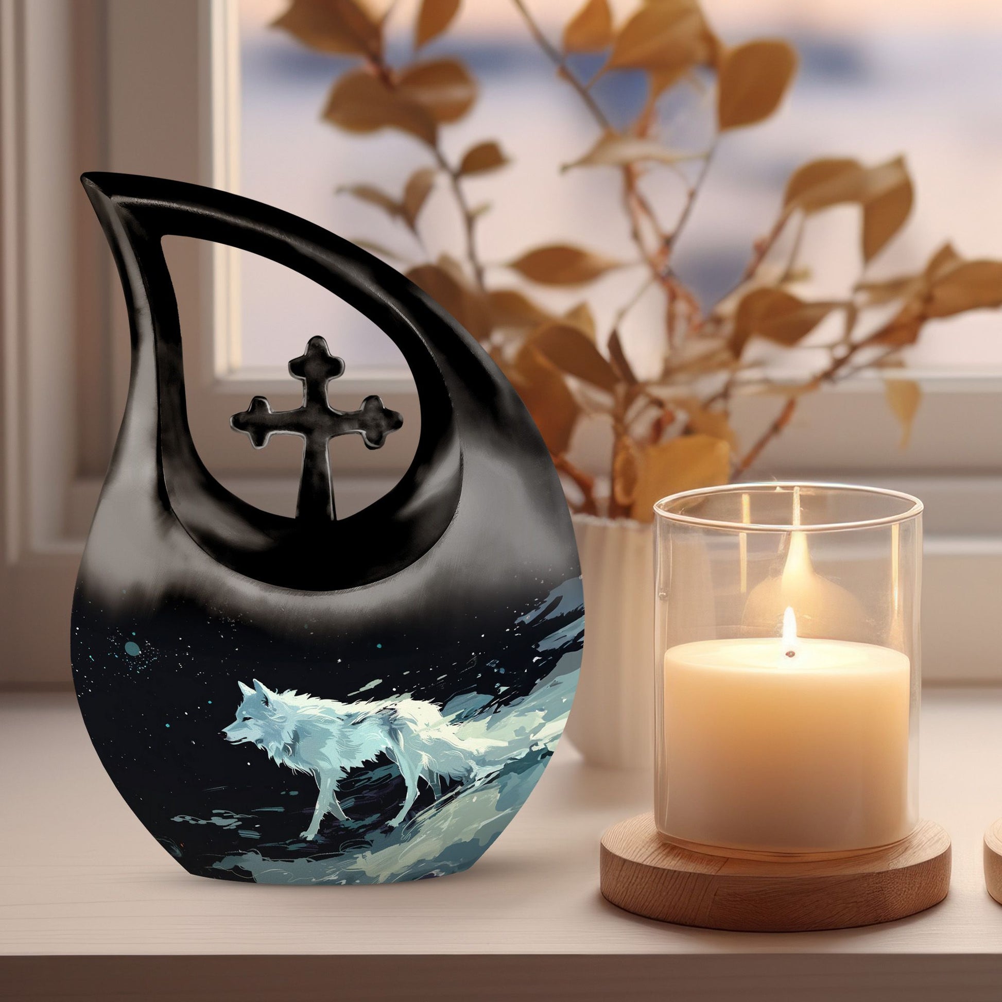 10-Inch Galactic Wolf Wanderlust Urn 