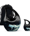 Wolf Wanderlust - Wolf Urn Memorial, Funeral Cremation Urn For Ashes