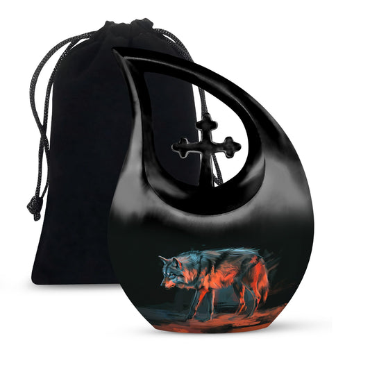 10-inch Crimson Shadow Howl Urn