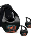 Crimson Shadow Howl - Wolf Urn Memorial, Funeral Shape Urn