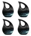 Celestial Wraith Wolf - Wolf Urn Large Memorial, Funeral Urn For Ashes
