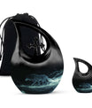 Celestial Wraith Wolf - Wolf Urn Large Memorial, Funeral Urn For Ashes