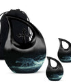Celestial Wraith Wolf - Wolf Urn Large Memorial, Funeral Urn For Ashes
