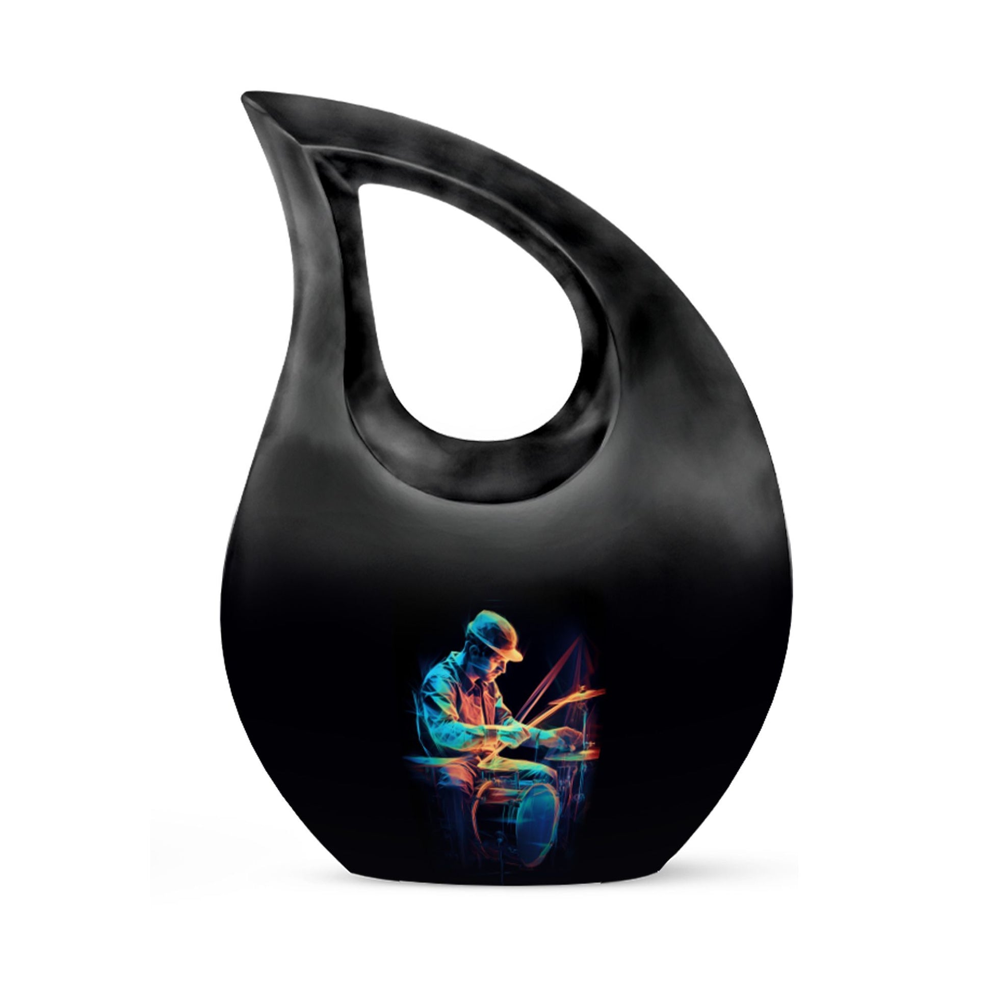 Luminous Drummer Silhouette Urn